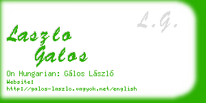 laszlo galos business card