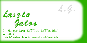 laszlo galos business card